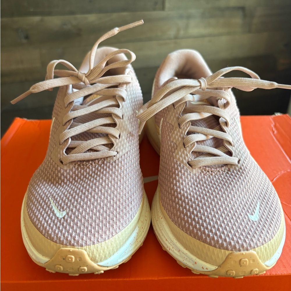 Nike Women's  Revolution 8 Pink and Tan Running Shoes - Picture 3 of 5